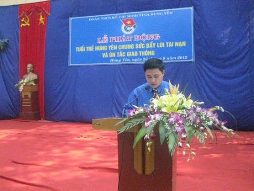 Tỉnh Đoàn phát động Tuổi trẻ Hưng Yên chung sức đẩy lùi tai nạn và ùn tác giao thông