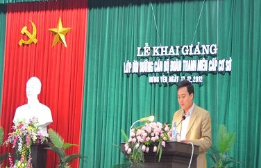 Khai giảng Lớp Bồi dưỡng cán bộ Đoàn thanh niên cấp cơ sở