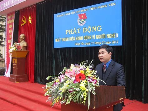 Ban Thường vụ Tỉnh Đoàn phát động Ngày thanh niên hành động vì người nghèo