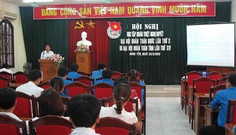 Đoàn khối các cơ quan tỉnh học tập Nghị quyết Đại hội Đoàn các cấp