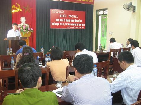 BCĐ hoạt động tỉnh: Triển khai hoạt động hè và chiến dịch TN, HS - SV tình nguyện hè 2013