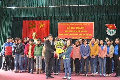 Tỉnh Đoàn tổ chức ra quân tuyên truyền và ra mắt  Đội thanh niên tình nguyện phòng, chống tội phạm