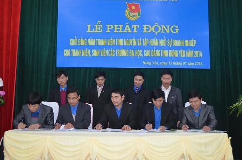 Ban Thường vụ tỉnh Đoàn phát động  Năm thanh niên tình nguyện năm 2014