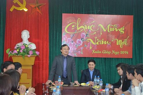 Trưởng Ban Dân vận Tỉnh ủy thăm, chúc Tết Đoàn TNCS Hồ Chí Minh tỉnh nhân Tết Giáp Ngọ 2014 và ngày làm việc đầu năm mới