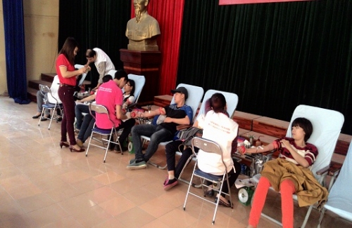Đoàn trường Cao đẳng Sư phạm Hưng Yên tổ chức ngày hội hiến máu tình nguyện đợt 2 năm 2014