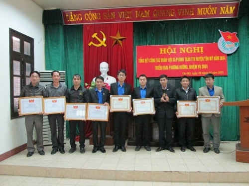 Huyện Đoàn – Ủy ban Hội huyện Yên Mỹ triển khai nhiệm vụ năm 2015