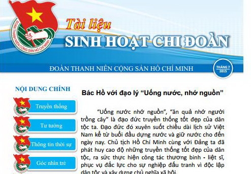 Bản tin sinh hoạt chi đoàn tháng 7-2015: Bác Hồ với đạo lý “Uống nước, nhớ nguồn”