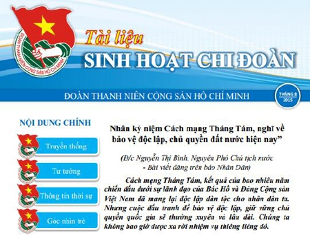 Bản tin sinh hoạt chi đoàn tháng 8-2015: Nghĩ về bảo vệ độc lập, chủ quyền đất nước hiện nay