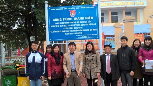 Huyện Đoàn Khoái Châu khánh thành công trình thanh niên chào mừng thành công Đại hội đại biểu toàn quốc lần thứ XII của Đảng