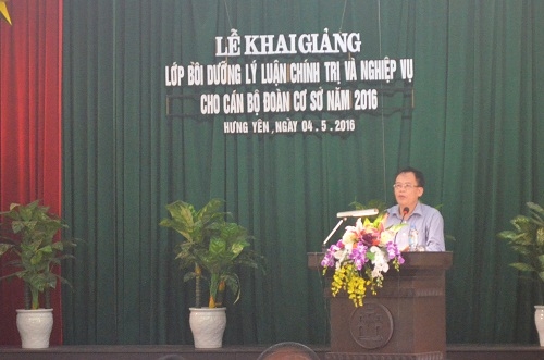 Khai giảng lớp bồi dưỡng cán bộ Đoàn thanh niên cơ sở năm 2016