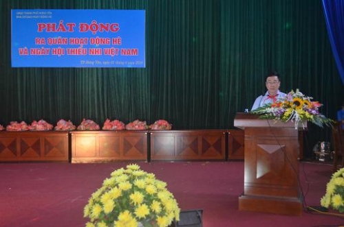 Ban Chỉ đạo hoạt động hè thành phố Hưng Yên  phát động ra quân hoạt động hè và Ngày hội thiếu nhi Việt Nam