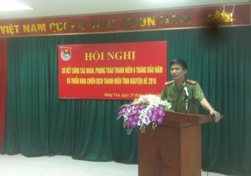 Đoàn Thanh niên Công an tỉnh triển khai  chiến dịch thanh niên tình nguyện hè 2016