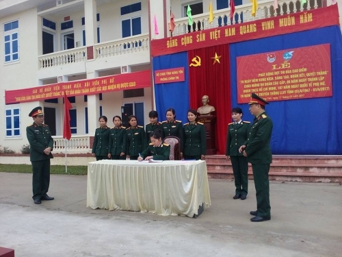 Ký giao ước thu đua “70 ngày đêm xung kích, sáng tạo, đoàn kết, quyết thắng” quyên góp, ủng hộ xây dựng công trình nhóm tượng đài và bức phù điêu  về truyền thống LLVT tỉnh
