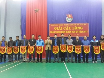 Giải Cầu lông Đoàn thanh niên   Huyện Yên Mỹ năm 2017