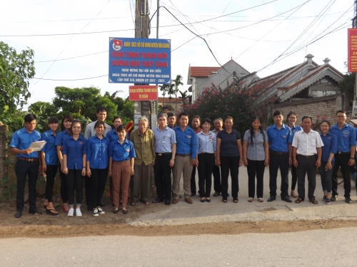 Huyện đoàn Văn Giang khánh thành Công trình thanh niên chào mừng  Đại hội đại biểu Đoàn TNCS Hồ Chí Minh huyện Văn Giang lần thứ XIX, nhiệm kỳ 2017 – 2022