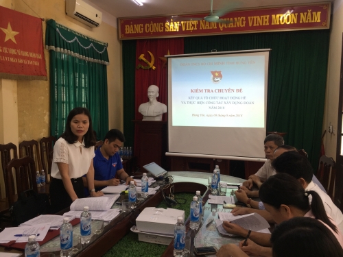 Ban Thường vụ Tỉnh đoàn triển khai  kiểm tra chuyên đề năm 2018