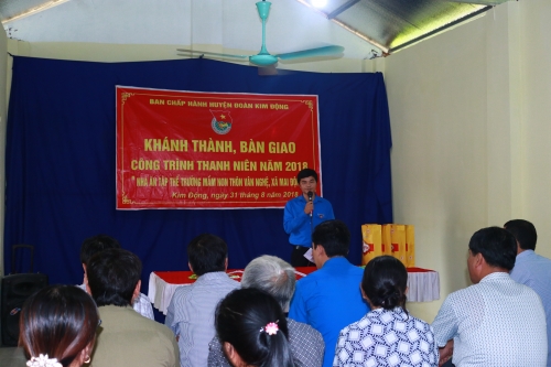 Huyện đoàn Kim Động khánh thành, bàn giao công trình Thanh niên cấp huyện năm 2018