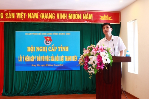 Tỉnh Đoàn tổ chức hội nghị cấp tỉnh Lấy ý kiến sửa đổi Luật Thanh niên